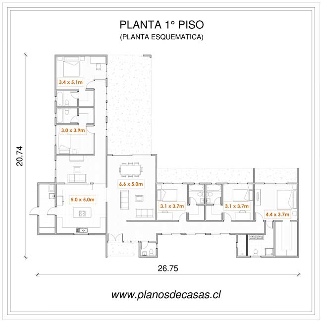 Plano de Plano Casa PK 256