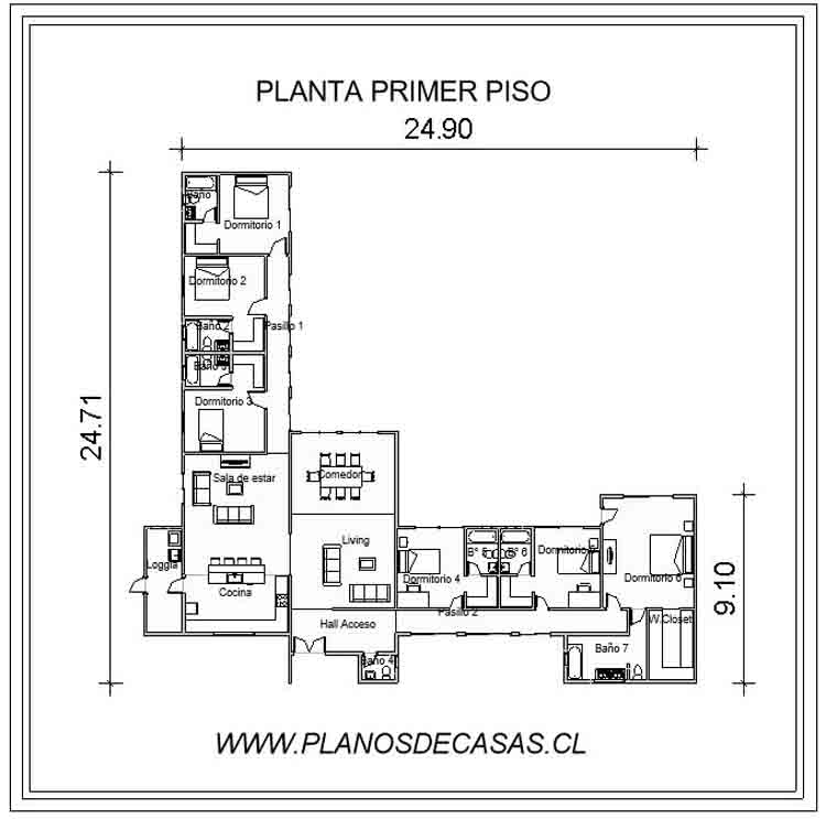 Plano de Plano Casa Alicante