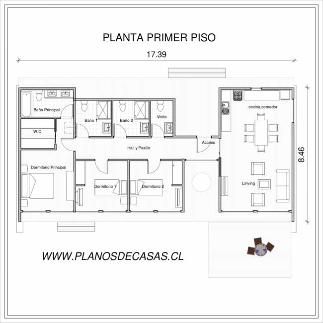 Plano de Plano Casa Derna