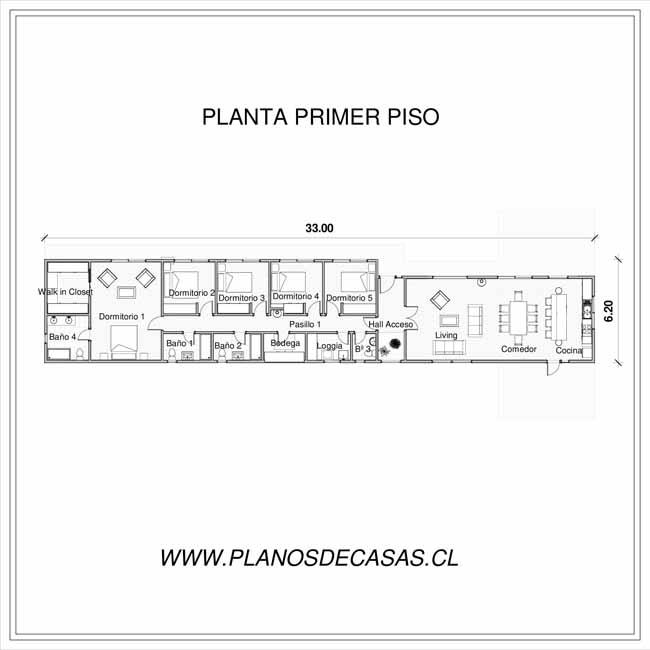Plano de Plano Casa Portman