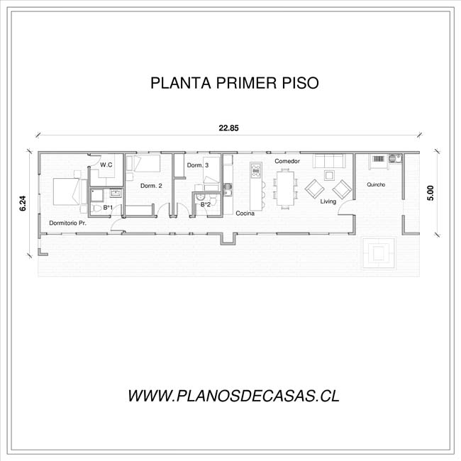 Plano de Plano Casa Prizier